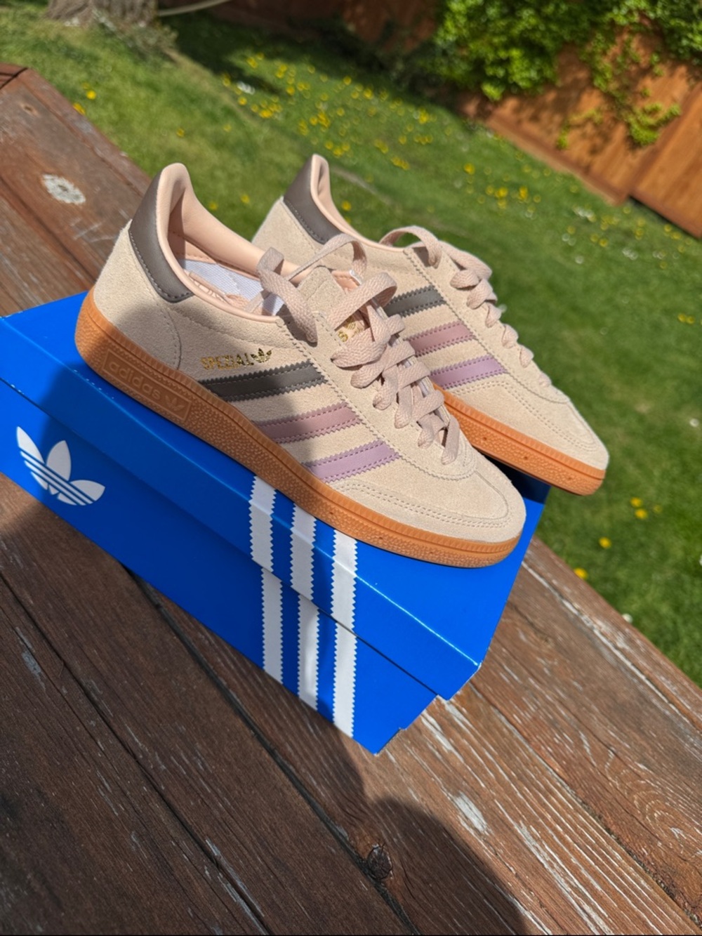 adidas Samba Suede Sneakers in pink with Mauve & Brown Accents